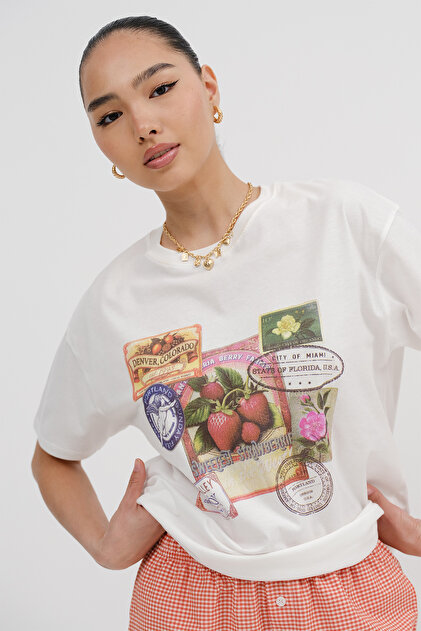 Addax Baskılı Kısa Kollu T-shirt P10479 - Fiyatı, Yorumları
