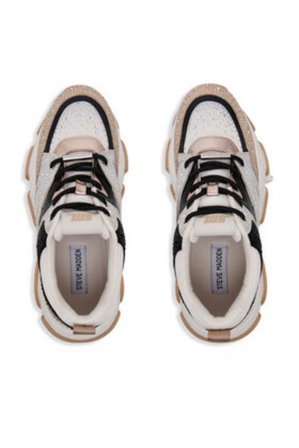 Teniși bej pentru femei STEVE MADDEN-SM19000082 IB1 IRISH / BLACK SILVER
