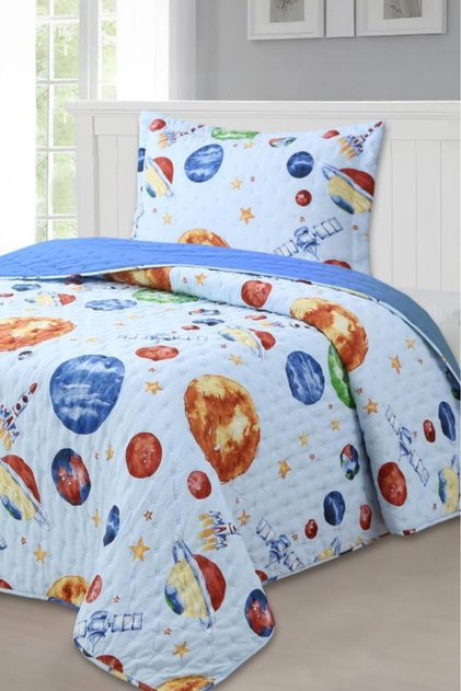 Çeyiz Diyarı Space Jugend- und Kinder-Tagesdecke 180x240