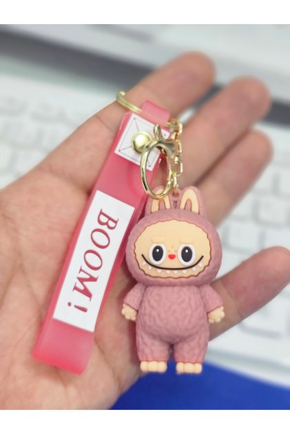 Lababubu Keychain Bag Ornament Cute Quality Silicone Keychain Plush Toy Gift