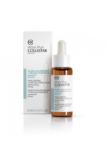 Collistar Attivi Puri Serum – Tratament concentrat cu acid hialuronic și acid poliglutamic, 30 ml