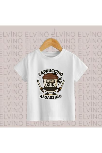 Italian Braınrot Characters Printed Oversize Unisex Crew Neck Cotton Children's Tshirt