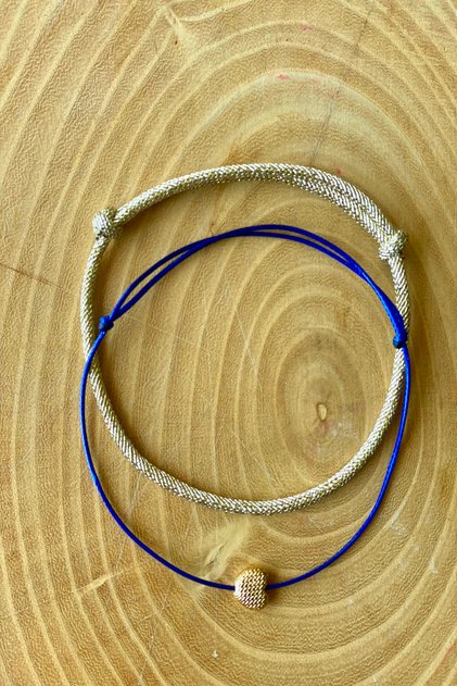 2-Piece Gold Rope and Heart-Shaped Anklet
