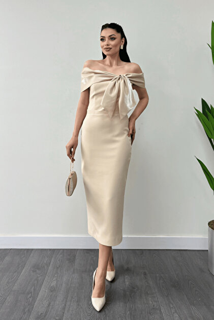 pencil dress cream Topvintage exclusive ~ Audrey Pencil Dress in Cream