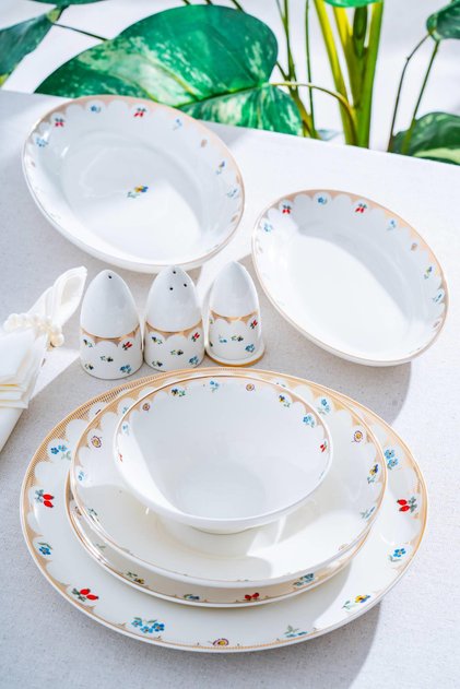 食器 Nicole Pierre Cardin Nicole 60 Parça 12 Kişilik Yemek Takımı - Fiyatı