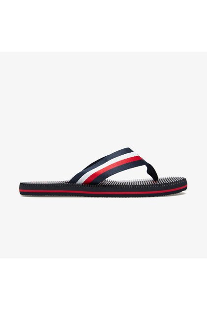 Logo Massage Men's Navy Blue Slippers