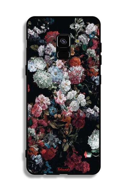 غطاء حماية لهاتف Samsung Galaxy A8 Plus (2018) بنقشة ورود عتيقة