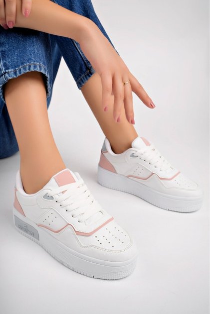 Women's White Sneaker Sports Shoes