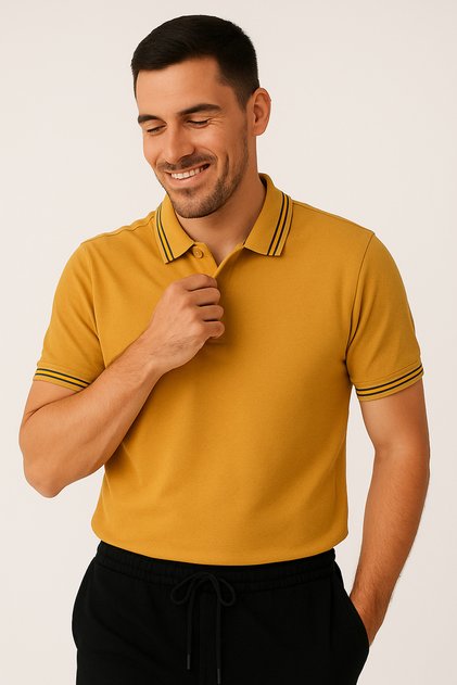 2979-1 Style Line (Style Line) Polo Neck Men's T-Shirt