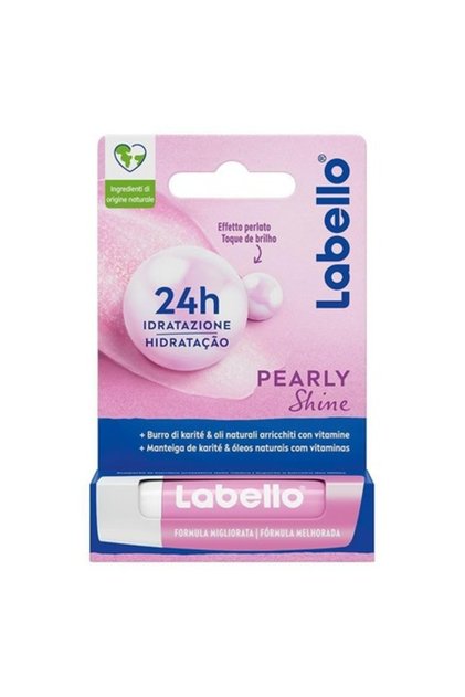 Balsam de buze, Labello Pearly Shine, 4.8g, extracte perle și mătase