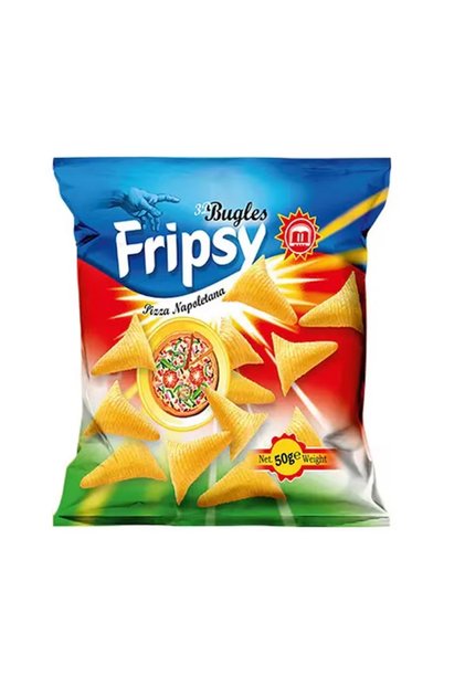 Snacksuri Fripsy cu aroma de pizza 50gr, 25 buc