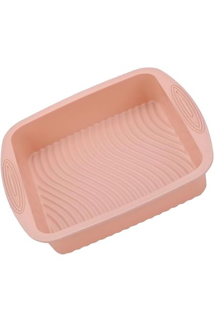 Silicone Square Bake Pan - 24x24x3.5cm Non Stick Cake Mold for Brownies Lasagna Oven Freezer Dishwasher Safe, BSSP01