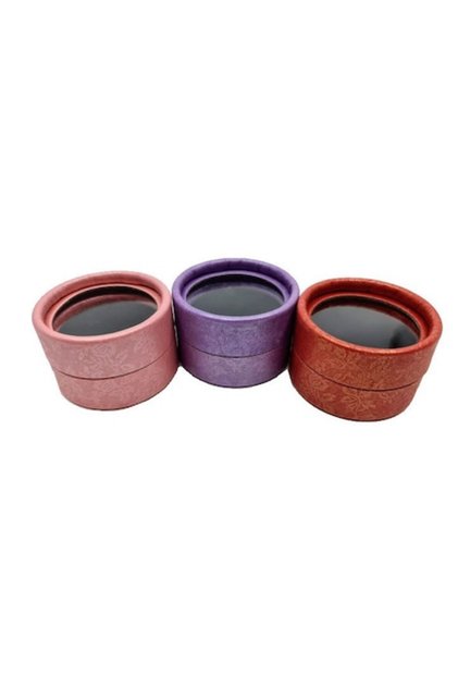 Set 30 cutii cilindrice cu capac transparent detașabil, interior din catifea neagră
