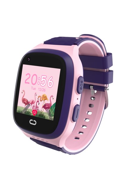Ceas smartwatch copii, Valdus LT31E, Nano SIM 4G, functie telefon, apel video, GPS, buton SOS, roz