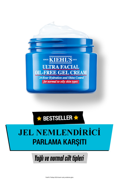 フェイスジェル・ゲル Yumura Kiehl's Ultra Facial Oil-Free Yağlı Ciltler İçin 24 Saat