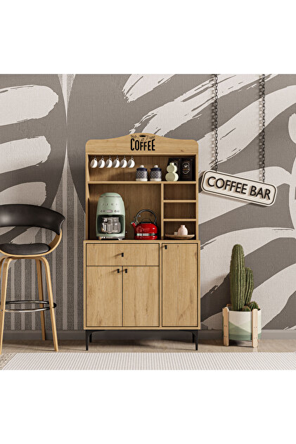 Mezza 5222 SIESTA 90 CM KAHVE KÖŞESİ ÇOK AMAÇLI DOLAP 3 KAPAKLI 1