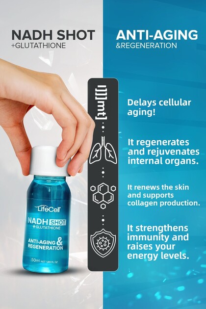 glutathione anti-aging supplement Lifecell Nadh Shot + Glutathione (Glutathione) Anti-Aging Supplement Food  Supplement- Trendyol