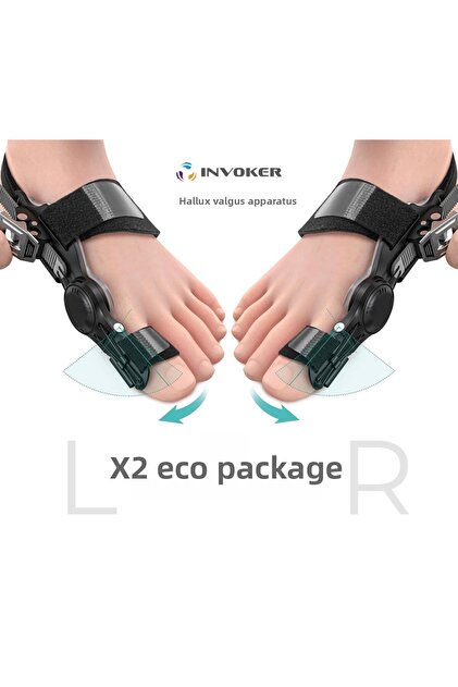 Foot Big Toe Bone Curvature Protrusion Corrector Apparatus Night Splint Adjustable Hallux Valgus Bunion 2 Pcs