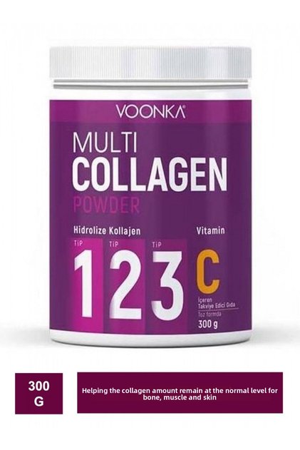 Multi Collagen Powder Food Supplement Containing Vitamin C 300 Gr