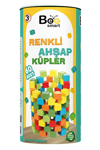Bee Smart Renkli Ahşap Küpler Çocuk için Oyun Montessori - Fiyatı