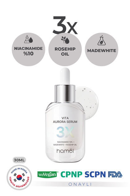 3X Vita Aurora Serum %10 Niacinamide Koyu Leke Karşıtı Cilt Tonu Eşitleyici Serum Kore 30ml