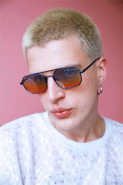 Viva Blue Orange Men's Sunglasses