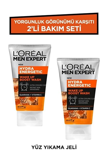 Paris Men Expert Hydra Energetic Yüz Yıkama Jeli 100ml Erkek Bakım 2'li Seti