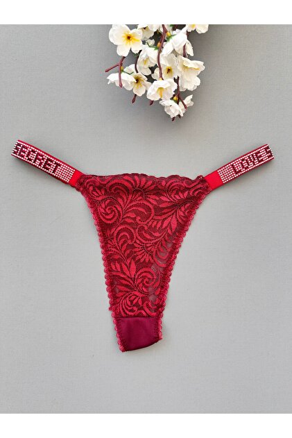 emsal özgür tekstil Love Secret Lace Straps Stone Detailed