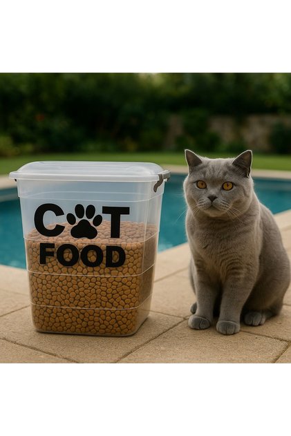 10 Kg Kedi Mama Saklama Kabı Mama Saklama Kabı Kedi Maması Saklama Kabı Saklama Kutusu Büyük Boy