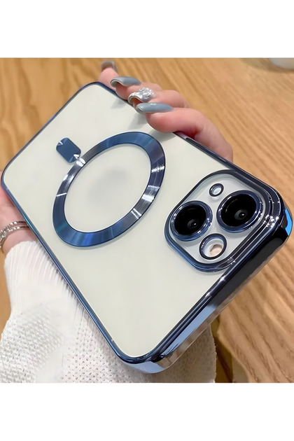 Fibaks iPhone 13/14 Kılıf Kamera Lens Korumalı Magsafe Şarj Kilifi