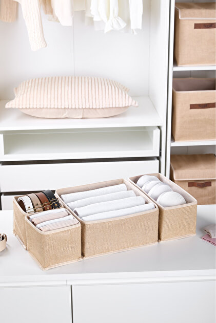 Serstil Jüt 4'lü Çekmece Içi Düzenleyici Kutu Set - Fiyatı, Yorumları