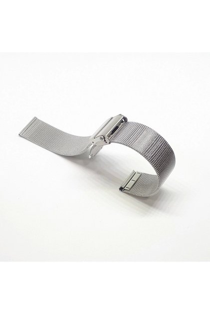 18mm Silver Color Mesh Fine Mesh Steel Plated Metal Watch Band