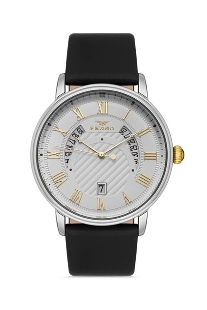 Black Leather Cord Men's Wristwatch F11050B-D