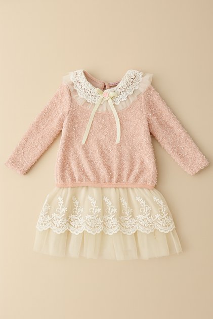 Lace Detail Girl's Dress