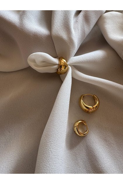 Gold 3-Ring Earrings