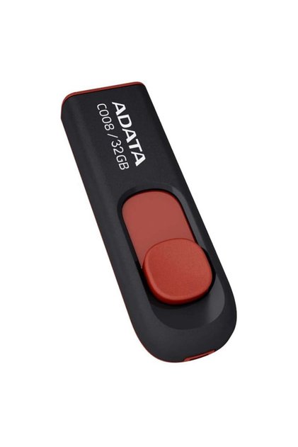 USB 2.0 флаш памет, 32GB, Adata, AC008, Черна
