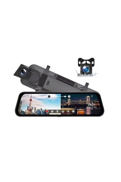 idealStore DVR система с огледален тип, 3 камери: предна, вътрешна и задна, функция за видеозапис отпред