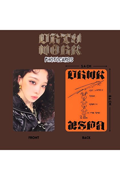 Kpop Dünyasi AESPA Winter '' Dirty Work '' Photocards Set - Fiyatı