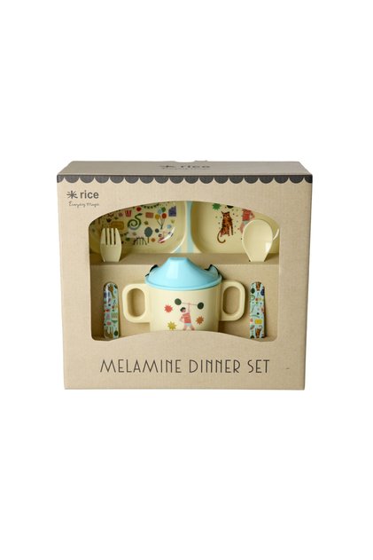 Melamin Çocuk Yemek Seti - Mint Lunapark