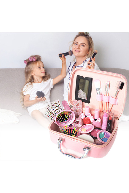 Trusa beauty Hi Lila Rossa girls, makeup copii si unghii, solubile in apa, machiaj sirena, pentru co