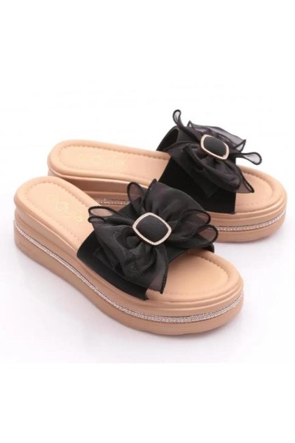 25Y398-3 Women's Wedge Sole Premium Slippers