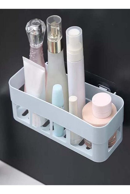 Wall Mounted Bathroom Storage Box Light Blue 25.5x9.5x6.5cm