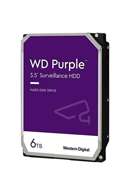 WD WESTERN DİGİTAL Purple 6TB 5400rpm 64MB Sata3 7/24 Güvenlik 3.5