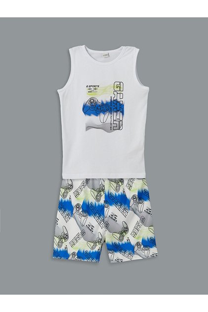 Crew Neck Boys Tank Top and Swim Shorts (S5)
