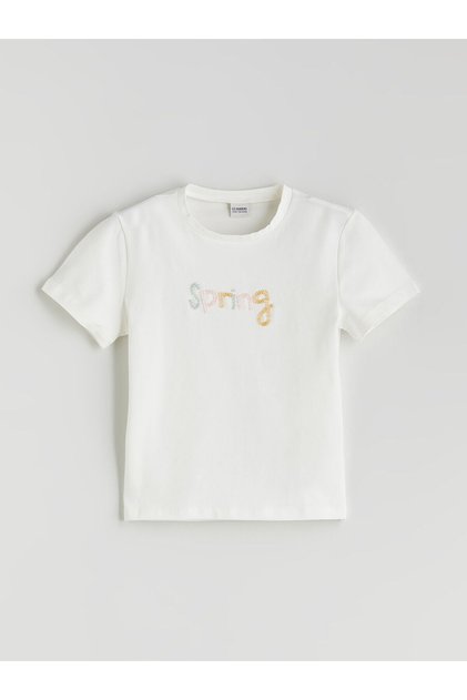 Crew Neck Girl's T-Shirt