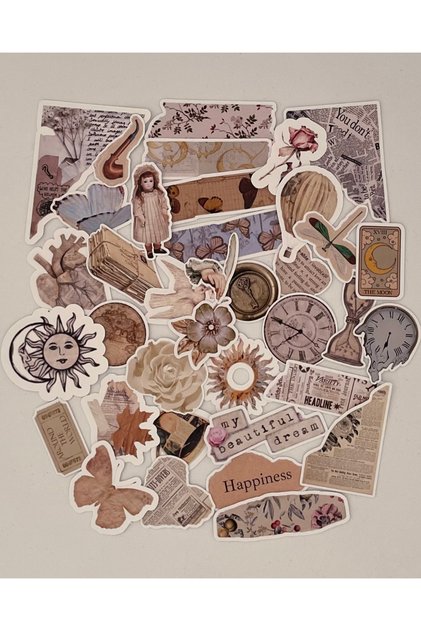 Vintage Journal Sticker Set -1 Bullet Journal Agenda Laptop Phone Tablet Sticker Decal