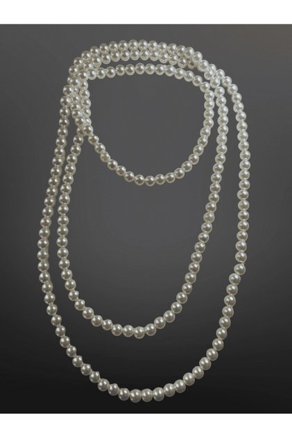 2 Pieces Vintage Style 120 cm and 45 cm Long Pearl Model Necklace | Multi-Storey Use Classic & Stylish Design