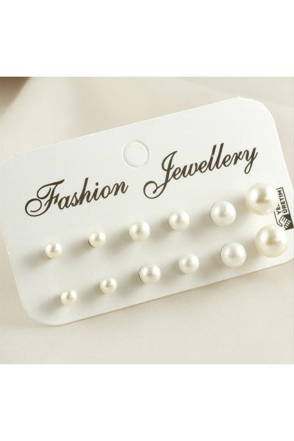 12 li Top İnci Küpe Piercing