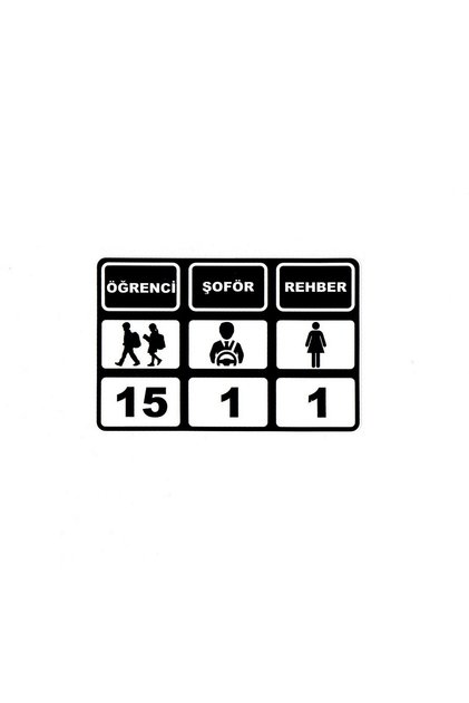School Service Sticker Student Sticker Indicating Driver and Guide Numbers