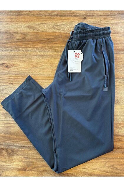 Thin Summer Woven Fabric Jogger Pants with Side and Back Pockets, Zipperless